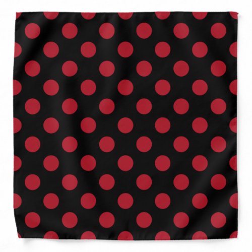 Red and black polka dots bandana