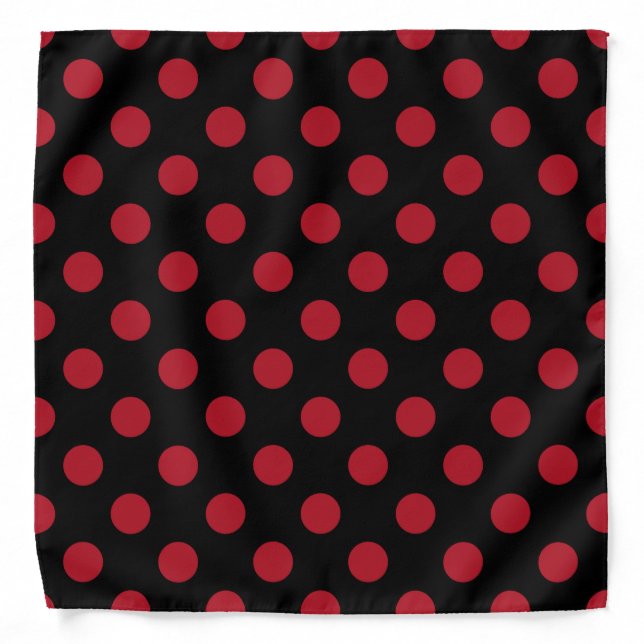 Red and black polka dots bandana (Front)