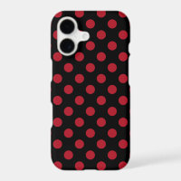 Red and black polka dots