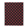 Red and black polka dots fleece blanket
