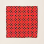Red and Black Polka Dots Scarf<br><div class="desc">Red Background and Black dots,  Red Polka Dots Textile Surface Pattern design. #redpolkadots,  #polkadots #polkadotsdesign,  #polkadotspattern</div>