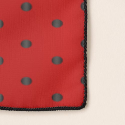 Red and Black Polka Dots Scarf