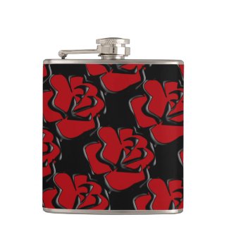 Red and Black Pop Art Flask