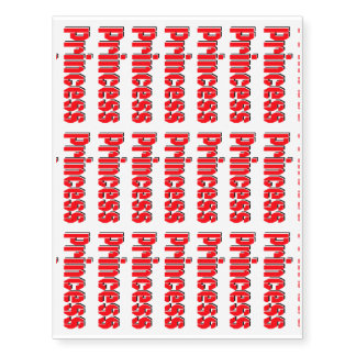 Red and black princess tattoos