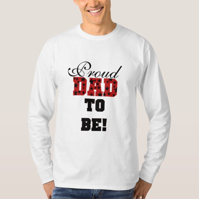 Red and Black Proud Dad to Be tshirts and Gifts (Front)