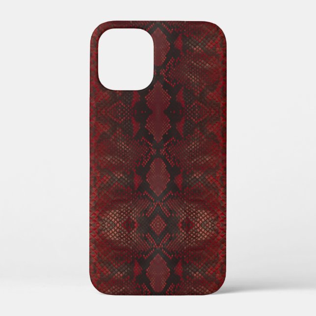 Red and Black Python Print Case-Mate iPhone Case (Back)