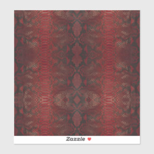 Red and Black Python Print Sticker