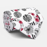 Red and Black, Quilting ,Patchwork, Rustic, Modern Neck Tie