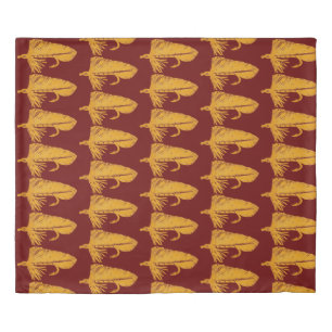 Red and black Red Ibis classic wet trout fly       Duvet Cover