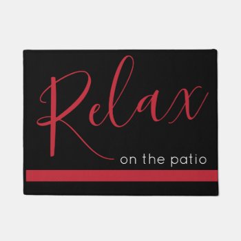 Red And Black Relax On The Patio Rug by AestheticJourneys at Zazzle