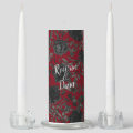 Red and Black Rose Gothic Wedding Unity Candle | Zazzle