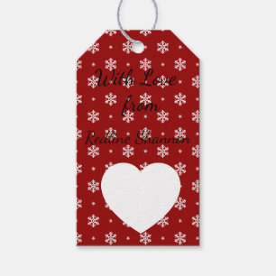 Red and black rustic Buffalo plaid Gift Tags
