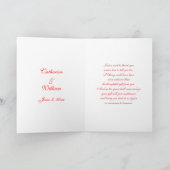 Red and Black Satin Pleats Thank You Card (Inside)