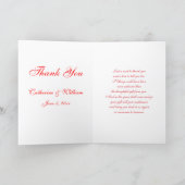 Red and Black Satin Pleats Thank You Card (Inside)