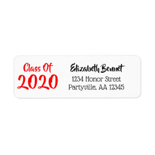 Class of 2020 address labels