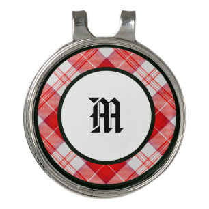 Red and Black Scottish Clan Plaid Heritage Golf Hat Clip
