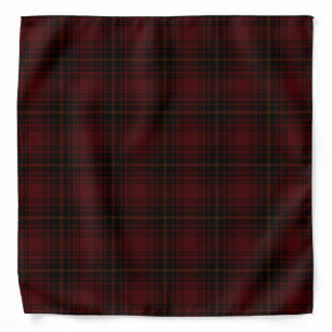 Red And Black Scottish Tartan Plaid Pattern Bandana