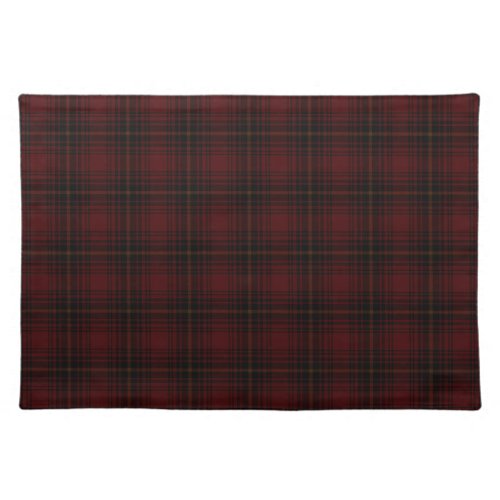 Red And Black Scottish Tartan Plaid Pattern Cloth Placemat