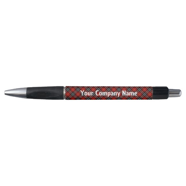 Red and Black Scottish Tartan Plaid  Pen (Front)