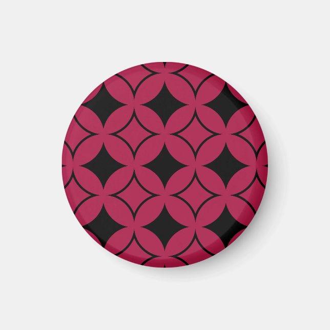 Red and black shippo magnet (Front)