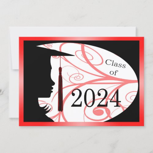 Red and Black Silhouette 2024 Card