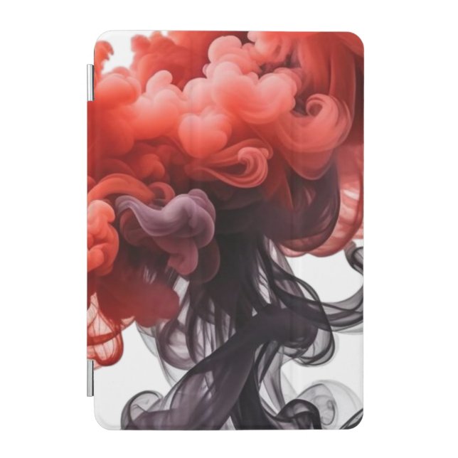 Red and Black Smoke Art – iPad Smart Cover (Front)