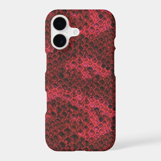 Red and Black Snake Skin Pattern Iphone Case (Back)