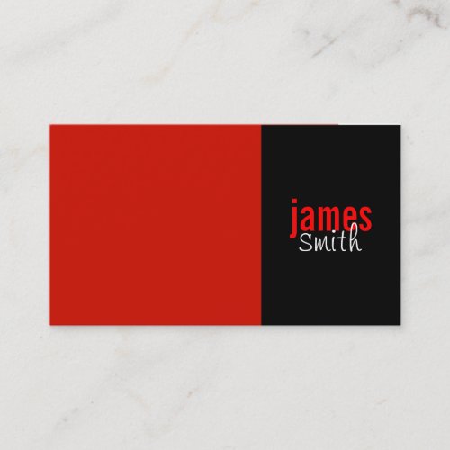 Red and Black Solid Colour Business Card