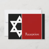 Red and Black Star of David Bar Mitzvah Reception (Front)