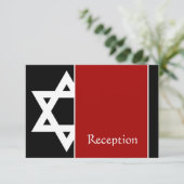 Red and Black Star of David Bar Mitzvah Reception (Standing Front)