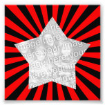 Red And Black Starburst Frame Photo at Zazzle