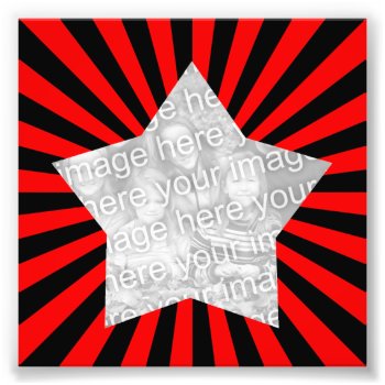 Red And Black Starburst Frame Photo by cliffviewdesigns at Zazzle