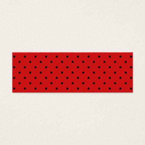 Red and Black Stars Pattern. Business Card
