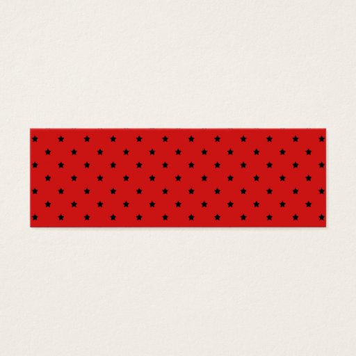 Customizable Red and Black Stars Pattern. Business Card