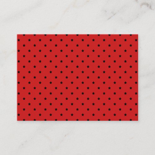 Red and Black Stars Pattern. Business Card