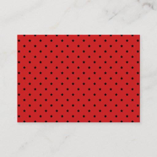 Customizable Red and Black Stars Pattern. Business Card