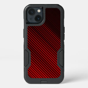 Red and Black Stripe Pattern iPhone 13 Case