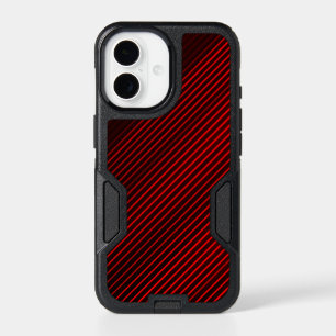 Red and Black Stripe Pattern iPhone 17 Case