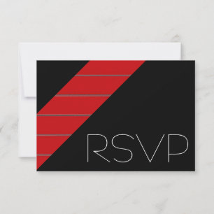 Red and black Stripe RSVP