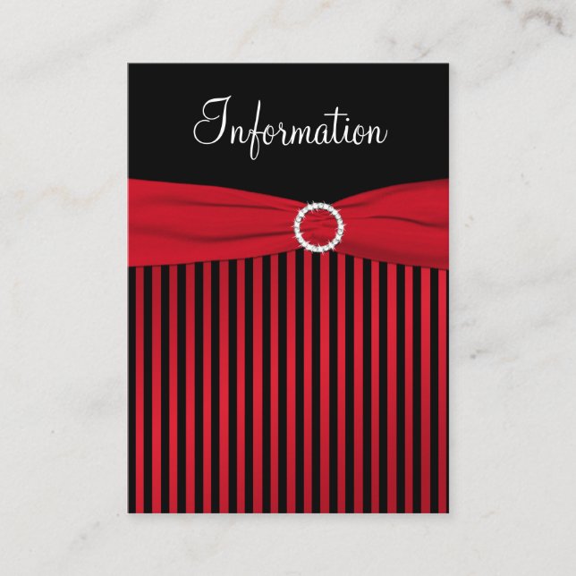 Red and Black Striped Enclosure Card (Front)