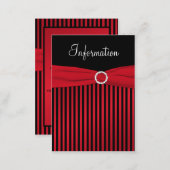 Red and Black Striped Enclosure Card (Front/Back)