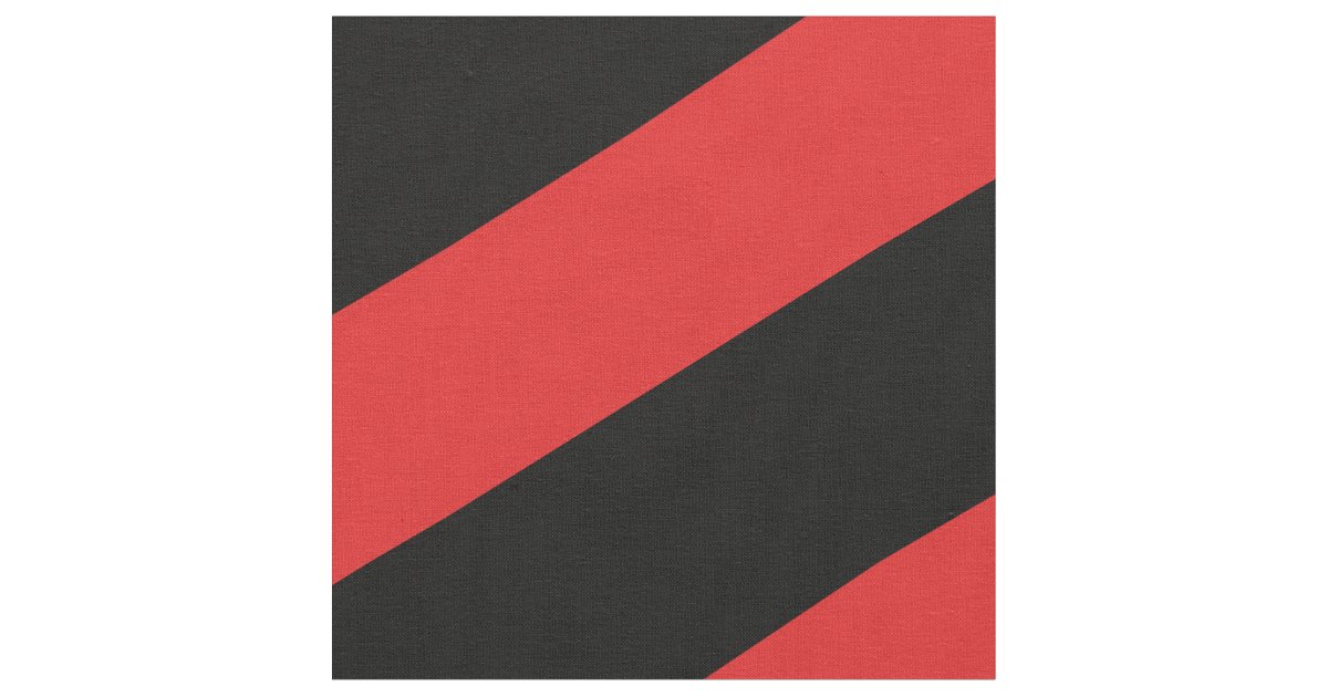 Red and black striped pattern fabric Zazzle