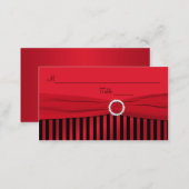 Red and Black Striped Placecards (Front/Back)