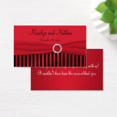 Red and Black Striped Wedding Favor Tag (Desk)