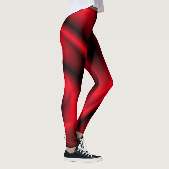 Red and Black Swirl Leggings (Right)