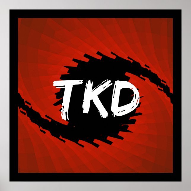 Red and Black Taekwondo Hurricane Poster (Front)