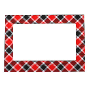 Red And Black Tartan Magnetic Frame