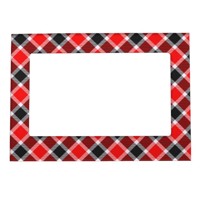 Red And Black Tartan Magnetic Frame (Front)