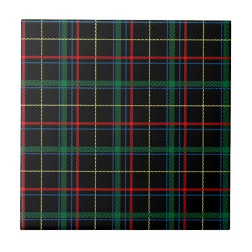 Red and Black Tartan Plaid Pattern Tile