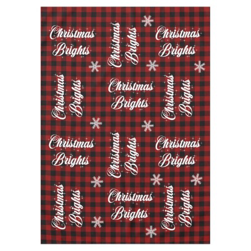 Red and Black Tartan Snowflake Christmas Brights T Tablecloth